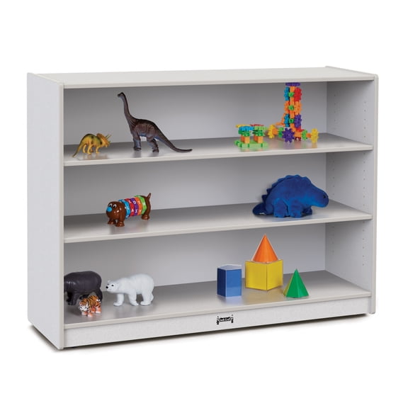 Super-Sized Adjustable Mobile Straight-Shelf - Gray