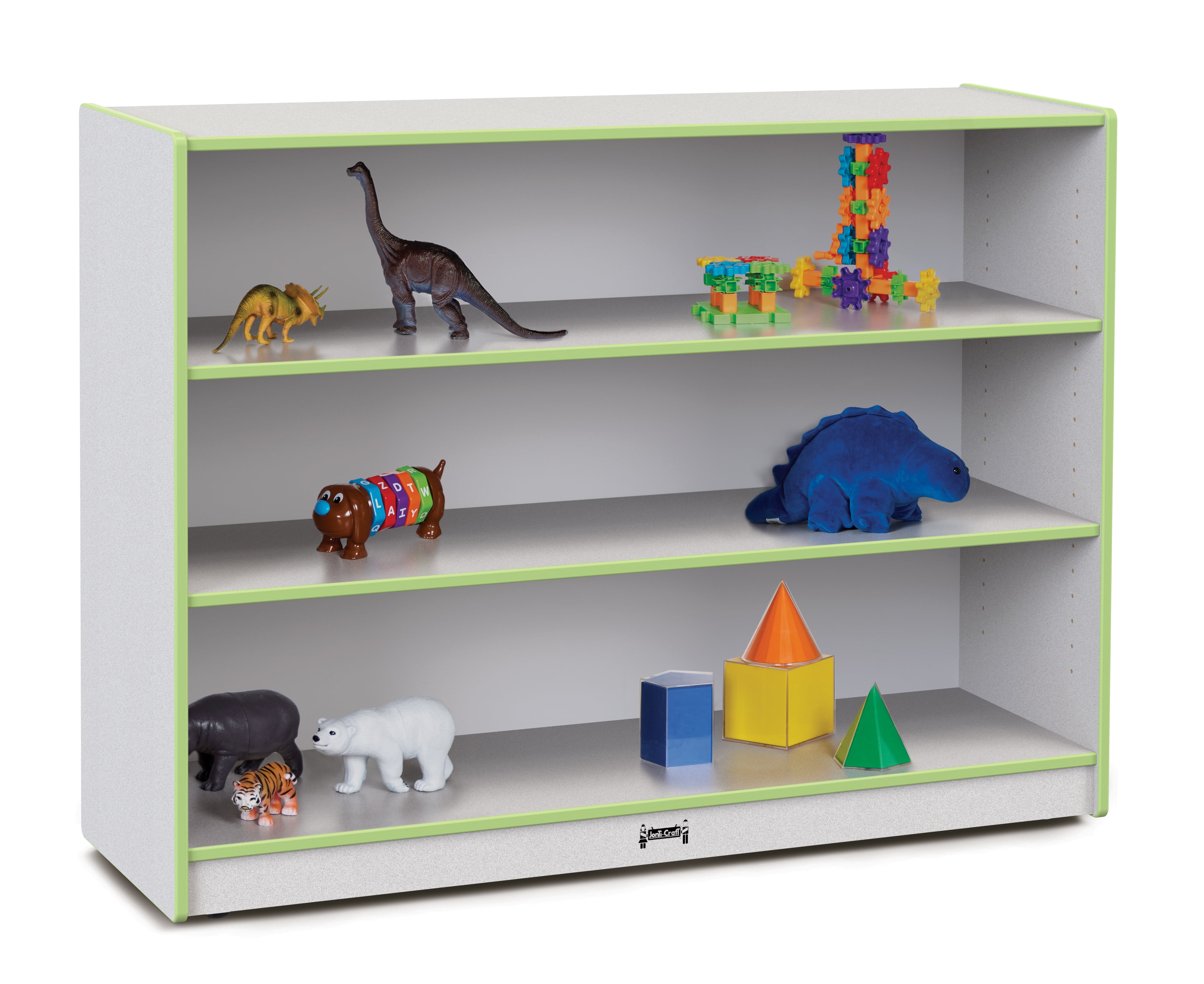 Super-Sized Adjustable Mobile Straight-Shelf - Key Lime Green