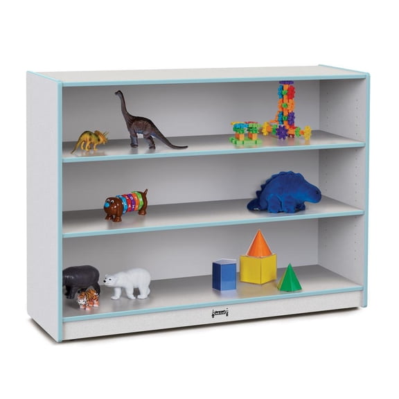 Super-Sized Adjustable Mobile Straight-Shelf - Coastal Blue