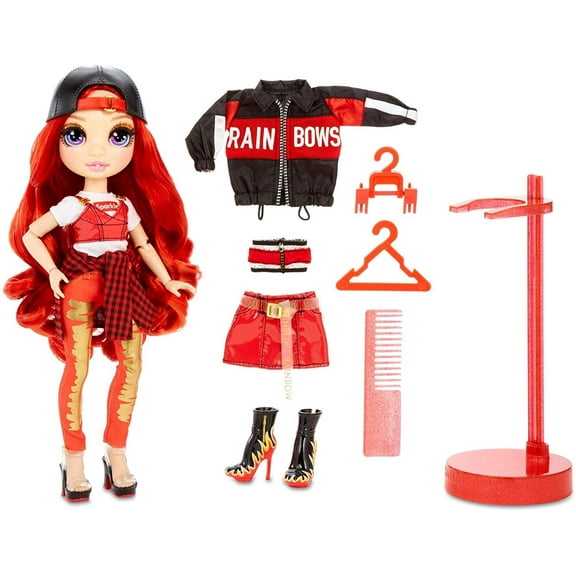 Rainbow Surprise High Ruby Anderson - Red Clothes Fashion Doll Playset