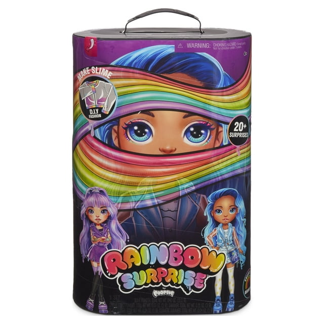 Rainbow Surprise by Poopsie: 14" Doll with 20+ Slime & Fashion Surprises, Amethyst Rae or Blue Skye