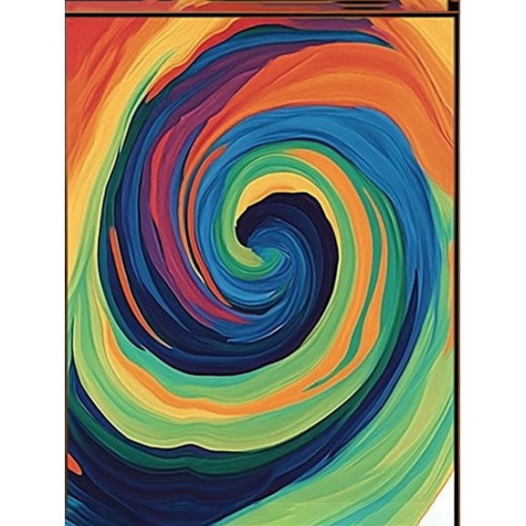 Rainbow Swirl Abstract Canvas Painting Suitable for Living Room Office Dining Room and Hallway Decoration
