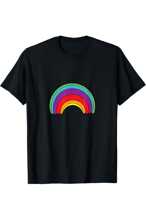 Rainbow T-Shirt men and women can wear, black, white, gifts
