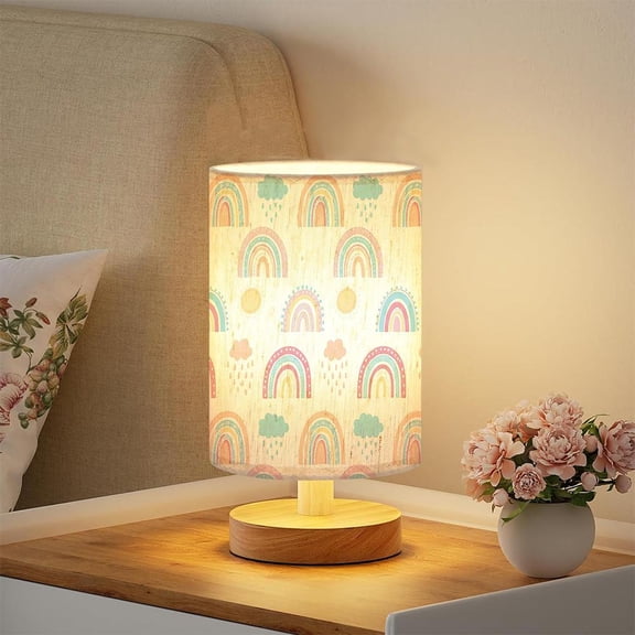 Rainbow Table Lamp, Soft Dimmable Bedside Lamp for Bedroom Dorm Home Office, Cute Decorative Night Light, Cozy Home Decor Lamp, Perfect Gift for Holidays or Birthdays