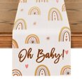 thumbnail image 1 of Rainbow Table Runner, Modern Minimalism Table Throw Tablecloth, For Kitchen Dining Living Room, Show Wedding Party Table Setting Decor, 1 of 5