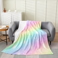 thumbnail image 1 of Rainbow Throw Blanket for Kids Girls Teens Women,Tie Dye Pastel Fleece Blanket Throw 50x60 inch,Golden Stars Glitter Plush Blanket,Watercolor Art Girly Flannel Blanket Bedroom Decor, 1 of 5