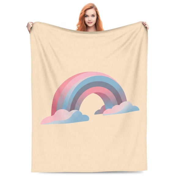 Rainbow Throw Blanket,Soft Plush Colorful Rainbow Pattern Blanket for Sofa Couch Chair Bed ,Cozy Decorative Accent Blanket 50x40