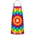 thumbnail image 1 of Rainbow Tie Dye Circular Pattern Apron-Garden Aprons for Women with Pockets-Cotton Linen Waterproof Kitchen Cooking Gardening Aprons Adjustable for Kitchen,Cooking,BBQ and Salon 33x27 Inch, 1 of 7