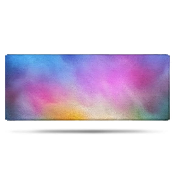 Rainbow Tie Dye Cloud Pattern Bathroom Rugs Mat,Non Slip Microfiber Bathroom Rug,Rubber Backing,Soft Bathroom Mats for Bathroom Floor,Tub and Shower,60x24in(150x60cm)