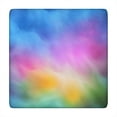thumbnail image 1 of Rainbow Tie Dye Cloud Pattern Square Fitted Tablecloth with Elastic Edge,Square Table Cover,Washable Elastic Table Cover for Home Kitchen Party Decor 34"x34", 1 of 6