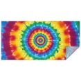 thumbnail image 1 of Rainbow Tie Dye Concentric Circles Rectangle Tablecloth 60"x120",Waterproof Polyester Rectangle Table Cloth, Wipeable Spillproof Polyester Tablecloth for Dining, Camping, Indoor and Outdoor, 1 of 6