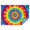 thumbnail image 1 of Rainbow Tie Dye Concentric Circles Rectangle Tablecloth 60"x84",Waterproof Polyester Rectangle Table Cloth, Wipeable Spillproof Polyester Tablecloth for Dining, Camping, Indoor and Outdoor, 1 of 5