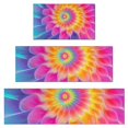 thumbnail image 1 of Rainbow Tie Dye Floral Pattern Kitchen Rugs Sets Of 3,Kitchen Runner Rugs Non Skid Washable,Decorative Kitchen Floor Mats for Kitchen,Sink,Laundry,17"x30"+ 17"x47" + 17"x59", 1 of 6