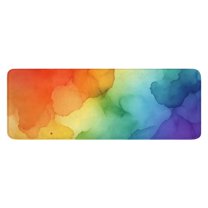 Rainbow Tie Dye Ink Pattern Kitchen Rug Mat,Kitchen Runner Rugs Non Skid Washable,Decorative Kitchen Floor Mats for Kitchen,Sink,Laundry,17"x47.2"