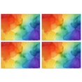 thumbnail image 1 of Rainbow Tie Dye Ink Pattern Summer Placemats Table Placemats Set Of 4-Linen Kitchen Washable Placemats Table Mats 11.8"x17.7" Non-Slip Heat Resistant, 1 of 6