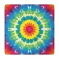 thumbnail image 1 of Rainbow Tie Dye Mandala Flower Pattern Square Fitted Tablecloth with Elastic Edge,Square Table Cover,Washable Elastic Table Cover for Home Kitchen Party Decor 34"x34", 1 of 6