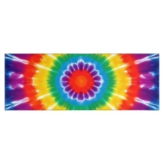 Rainbow Tie Dye Mandala Kitchen Rug Mat,Kitchen Runner Rugs Non Skid Washable,Decorative Kitchen Floor Mats for Kitchen,Sink,Laundry,17"X47"
