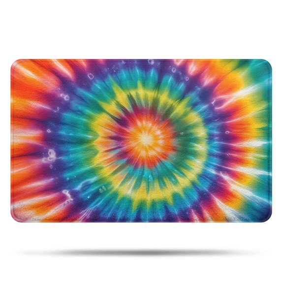 Rainbow Tie Dye Mandala Pattern Bathroom Rugs Mat,Non Slip Microfiber Bathroom Rug,Rubber Backing,Soft Bathroom Mats for Bathroom Floor,Tub and Shower,20x32in(50x80cm)