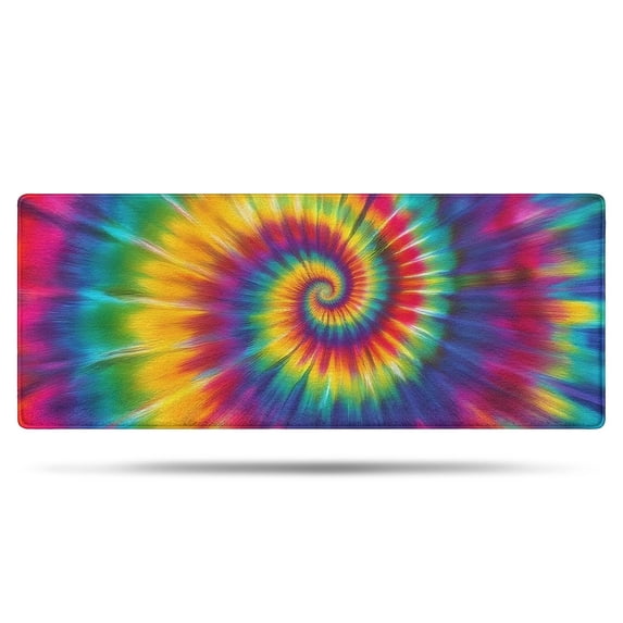Rainbow Tie Dye Mandala Pattern Bathroom Rugs Mat,Non Slip Microfiber Bathroom Rug,Rubber Backing,Soft Bathroom Mats for Bathroom Floor,Tub and Shower,60x24in(150x60cm)