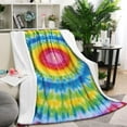 thumbnail image 1 of Rainbow Tie Dye Mandala Pattern Blanket,Comfortable Soft Flannel Throw Blanket,All Season,Warm Lightweight Blankets for Sofa Bed Couch Living Room Chair,40"x50", 1 of 4