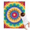 thumbnail image 1 of Rainbow Tie Dye Mandala Pattern Blanket,Comfortable Soft Flannel Throw Blanket,All Season,Warm Lightweight Blankets for Sofa Bed Couch Living Room Chair,30"x40", 1 of 4