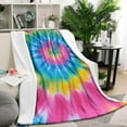 thumbnail image 1 of Rainbow Tie Dye Mandala Pattern Blanket,Comfortable Soft Flannel Throw Blanket,All Season,Warm Lightweight Blankets for Sofa Bed Couch Living Room Chair,50"x60", 1 of 4