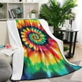 thumbnail image 1 of Rainbow Tie Dye Mandala Pattern Blanket,Comfortable Soft Lamb Wool Throw Blanket,All Season,Warm Lightweight Blankets for Sofa Bed Couch Living Room Chair,60"x80", 1 of 4