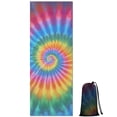 thumbnail image 1 of Rainbow Tie Dye Mandala Pattern Hot Yoga Mat Towel Non Slip for Hot Yoga - Quick-Drying Yoga Mat Cover with 4 Corner Pockets with Travel Bag - Hot Yoga Towel Non Slip 70"x26", 1 of 6