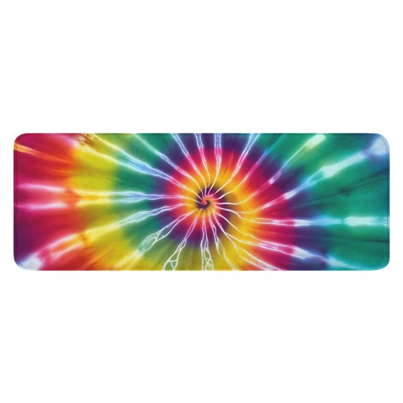 Rainbow Tie Dye Mandala Pattern Kitchen Rug Mat,Kitchen Runner Rugs Non Skid Washable,Decorative Kitchen Floor Mats for Kitchen,Sink,Laundry,17"x47.2"