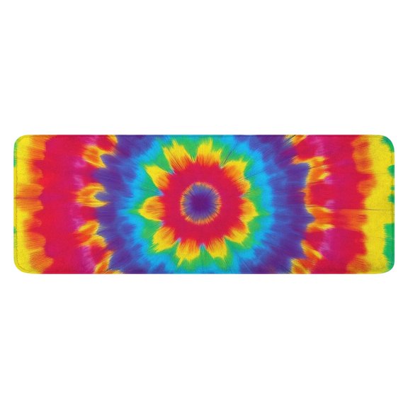 Rainbow Tie Dye Mandala Pattern Kitchen Rug Mat,Kitchen Runner Rugs Non Skid Washable,Decorative Kitchen Floor Mats for Kitchen,Sink,Laundry,17"x47.2"