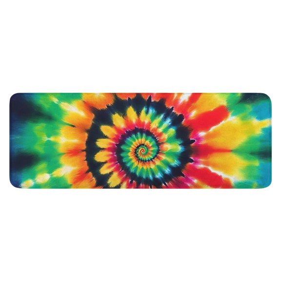 Rainbow Tie Dye Mandala Pattern Kitchen Rug Mat,Kitchen Runner Rugs Non Skid Washable,Decorative Kitchen Floor Mats for Kitchen,Sink,Laundry,17"x47.2"