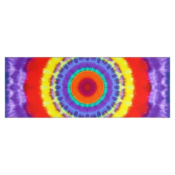 Rainbow Tie Dye Mandala Pattern Kitchen Rug Mat,Kitchen Runner Rugs Non Skid Washable,Decorative Kitchen Floor Mats for Kitchen,Sink,Laundry,17"X47"