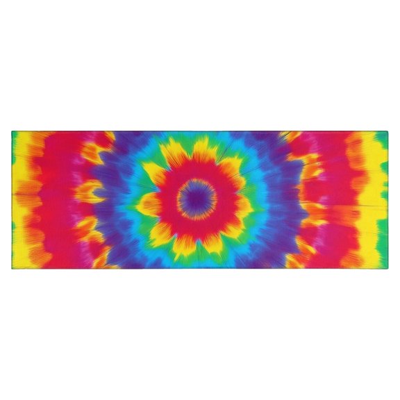 Rainbow Tie Dye Mandala Pattern Kitchen Rug Mat,Kitchen Runner Rugs Non Skid Washable,Decorative Kitchen Floor Mats for Kitchen,Sink,Laundry,17"X47"