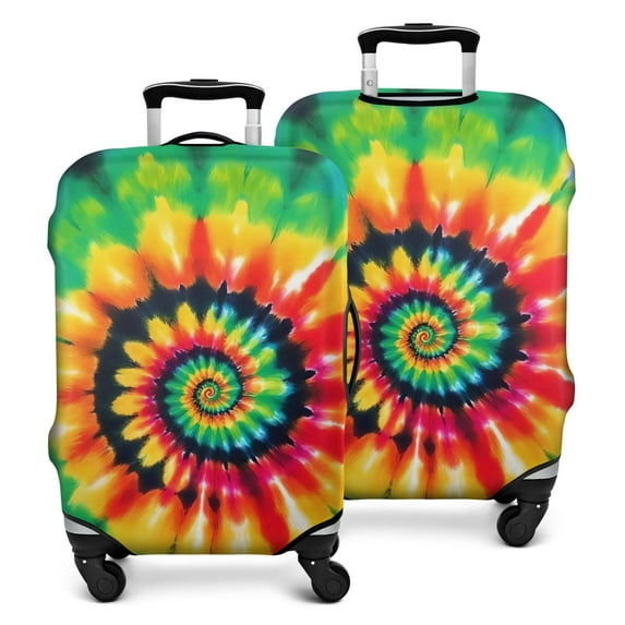 Rainbow Tie Dye Mandala Pattern Luggage Cover Fashion Suitcase Cover Baggage Covers Fit 25-28 Inch Luggage (Go Travel)