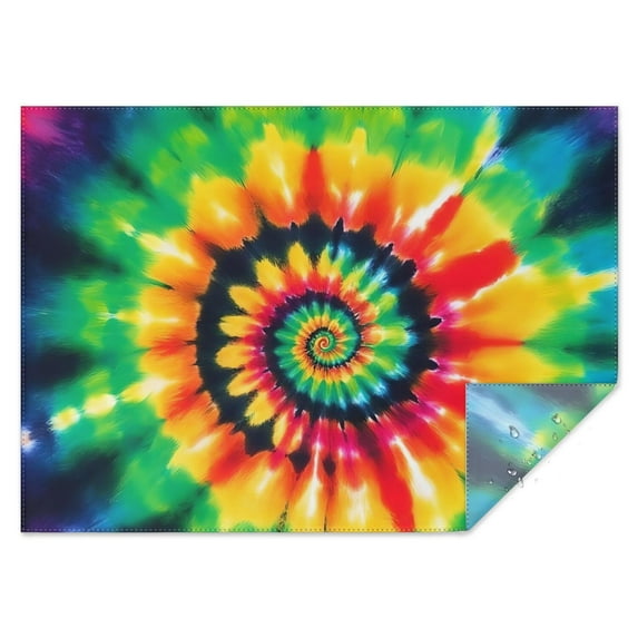 Rainbow Tie Dye Mandala Pattern Rectangle Tablecloth 60"x84",Waterproof Polyester Rectangle Table Cloth, Wipeable Spillproof Polyester Tablecloth for Dining, Camping, Indoor and Outdoor