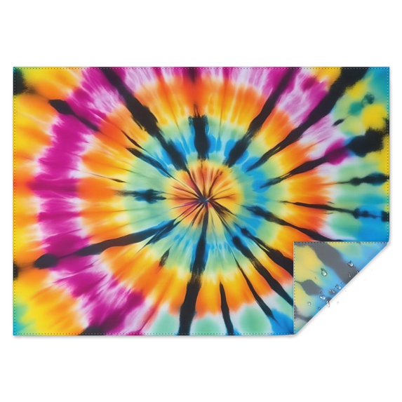 Rainbow Tie Dye Mandala Pattern Rectangle Tablecloth 60"x84",Waterproof Polyester Rectangle Table Cloth, Wipeable Spillproof Polyester Tablecloth for Dining, Camping, Indoor and Outdoor