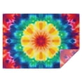 thumbnail image 1 of Rainbow Tie Dye Mandala Pattern Rectangle Tablecloth 60"x84",Waterproof Polyester Rectangle Table Cloth, Wipeable Spillproof Polyester Tablecloth for Dining, Camping, Indoor and Outdoor, 1 of 5