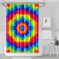 thumbnail image 1 of Rainbow Tie Dye Mandala Pattern Shower Curtain 72"x72" ,Bathroom Decorative Shower Curtains Set with 12 Hooks,Modern Waterproof Washable Shower Curtain, 1 of 6