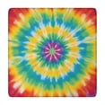 thumbnail image 1 of Rainbow Tie Dye Mandala Pattern Square Fitted Tablecloth with Elastic Edge,Square Table Cover,Washable Elastic Table Cover for Home Kitchen Party Decor 34"x34", 1 of 6