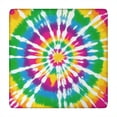 thumbnail image 1 of Rainbow Tie Dye Mandala Pattern Square Fitted Tablecloth with Elastic Edge,Square Table Cover,Washable Elastic Table Cover for Home Kitchen Party Decor 34"x34", 1 of 6