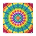 thumbnail image 1 of Rainbow Tie Dye Mandala Pattern Square Fitted Tablecloth with Elastic Edge,Square Table Cover,Washable Elastic Table Cover for Home Kitchen Party Decor 34"x34", 1 of 6
