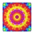 thumbnail image 1 of Rainbow Tie Dye Mandala Pattern Square Fitted Tablecloth with Elastic Edge,Square Table Cover,Washable Elastic Table Cover for Home Kitchen Party Decor 34"x34", 1 of 6