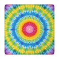 thumbnail image 1 of Rainbow Tie Dye Mandala Pattern Square Fitted Tablecloth with Elastic Edge,Square Table Cover,Washable Elastic Table Cover for Home Kitchen Party Decor 34"x34", 1 of 6
