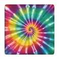 thumbnail image 1 of Rainbow Tie Dye Mandala Pattern Square Fitted Tablecloth with Elastic Edge,Square Table Cover,Washable Elastic Table Cover for Home Kitchen Party Decor 34"x34", 1 of 6