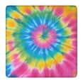 thumbnail image 1 of Rainbow Tie Dye Mandala Pattern Square Fitted Tablecloth with Elastic Edge,Square Table Cover,Washable Elastic Table Cover for Home Kitchen Party Decor 36"x36", 1 of 6