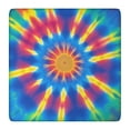 thumbnail image 1 of Rainbow Tie Dye Mandala Pattern Square Fitted Tablecloth with Elastic Edge,Square Table Cover,Washable Elastic Table Cover for Home Kitchen Party Decor 36"x36", 1 of 6