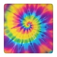 thumbnail image 1 of Rainbow Tie Dye Mandala Pattern Square Fitted Tablecloth with Elastic Edge,Square Table Cover,Washable Elastic Table Cover for Home Kitchen Party Decor 36"x36", 1 of 6