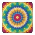 thumbnail image 1 of Rainbow Tie Dye Mandala Pattern Square Fitted Tablecloth with Elastic Edge,Square Table Cover,Washable Elastic Table Cover for Home Kitchen Party Decor 36"x36", 1 of 6