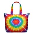 thumbnail image 1 of Rainbow Tie Dye Mandala Travel Tote Bags for Women Carry On,Large Weekender Bags for Women Travel,Multi Functional Duffle Bag for Work,Shopping,Sports, 1 of 5