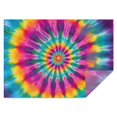 thumbnail image 1 of Rainbow Tie Dye Radial Pattern Rectangle Tablecloth 60"x84",Waterproof Polyester Rectangle Table Cloth, Wipeable Spillproof Polyester Tablecloth for Dining, Camping, Indoor and Outdoor, 1 of 2